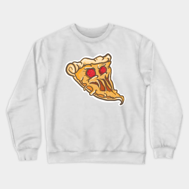 Evil Pizza Crewneck Sweatshirt by Lhollowaydesign